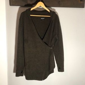 Betabrand Black Sheep Wool Hooded Sweater (L/XL)